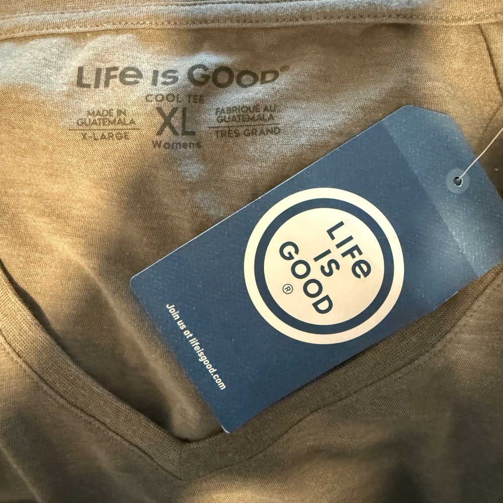 Life‎ is Good Women's Gray "Christmas Tree" Long Sleeve T-Shirt Size XL - Picture 4 of 4